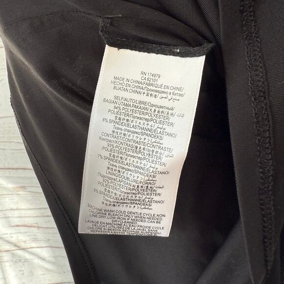 BCBGMAXAZRIA New Mesh & Jersey Crossover Dress Black Combo Size Small - Picture 10 of 14